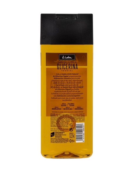 Lida jabón líquido hidratante con pH neutro, 600 ml