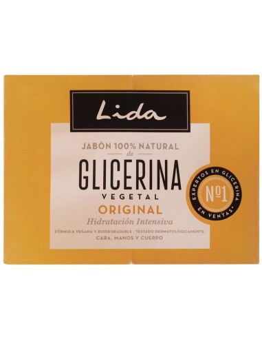 LIDA JABON DE MANOS PASTILLA PACK 2 UDS X 100 GRS GLICERINA VEGETAL