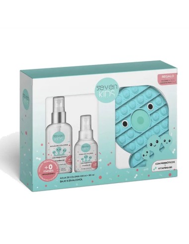 SEVEN KIDS SET COLONIA VAP 100 ML + COLONIA VAP 50 ML + JUEGO POP IT