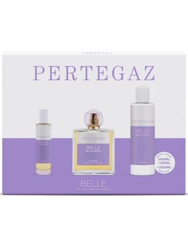 PERTEGAZ SET MUJER BELLE EDP VAP 100 ML + EDP VAP 30 ML + BODY 200 ML