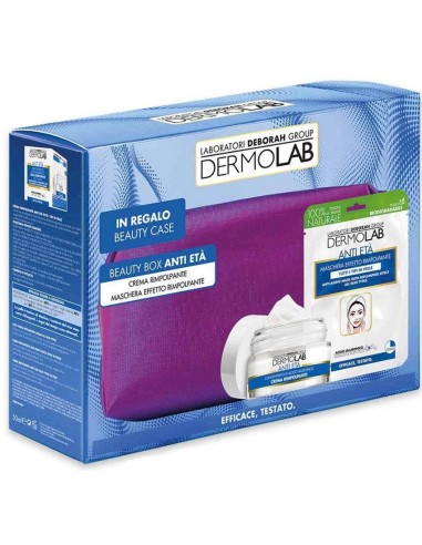 DERMOLAB FACIAL SET CREMA ANTI-EDAD 50 ML + MASCARILLA ANTI-EDAD + NECESER