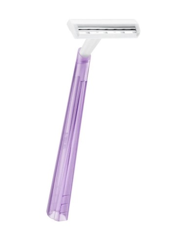 Pack de 5 maquinillas BIC Twin para mujer, afeitado suave y eficaz.