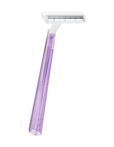 Pack de 5 maquinillas BIC Twin para mujer, afeitado suave y eficaz.