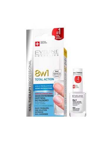 EVELINE UÑAS 8IN1 TOTAL ACTION REGENERADOR 12 ML