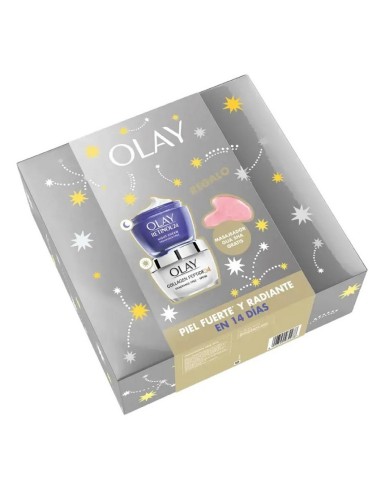 OLAY REGENERIST COLLAGEN CREMA DIA 50 ML + RETINOL CREMA NOCHE 50 ML + MASAJEADOR GUA SHA