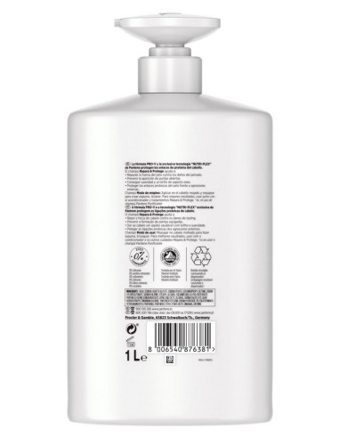 Champú Pantene 1 litro Repara y Protege, fortalece y suaviza el cabello