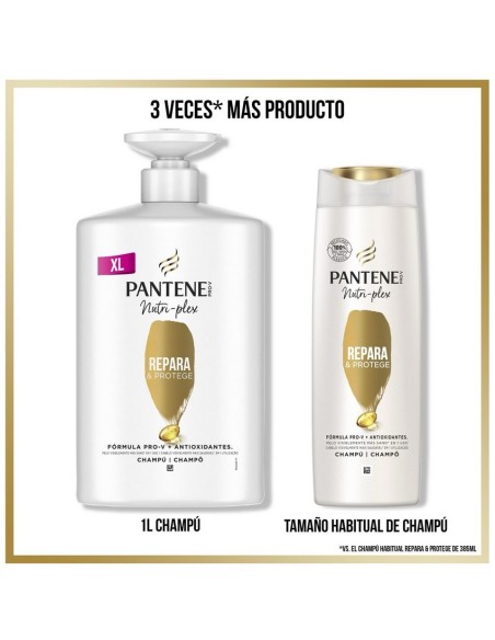 Pantene Repara y Protege 1L con dosificador, champú ideal para uso diario