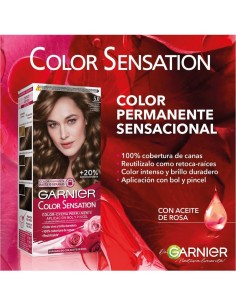 Tinte Garnier Color Sensation 5 Castaño Luminoso con aceites florales 2