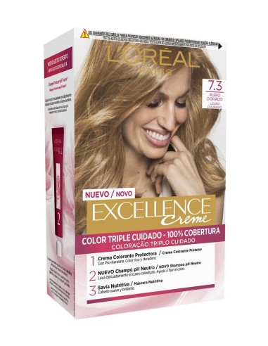 EXCELLENCE CREME TINTE CAPILAR 73 RUBIO DORADO