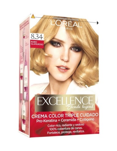 EXCELLENCE CREME TINTE CAPILAR 834 RUBIO GLAMUROSO