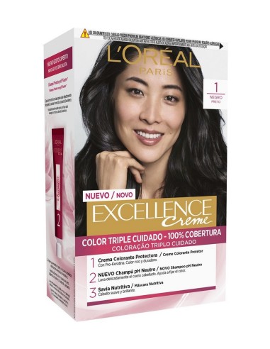 EXCELLENCE CREME TINTE CAPILAR 1 NEGRO