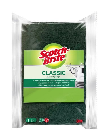 SCOTCH BRITE ESTROPAJO CON ESPONJA VERDE PACK-1 UD