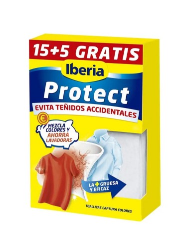 IBERIA TOALLITAS PROTECTORAS DEL COLOR 15+5 GRATIS