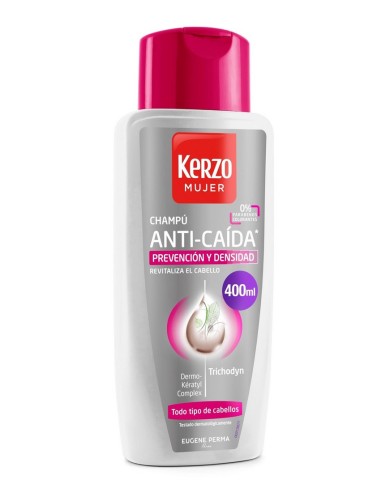 KERZO CHAMPU ANTICAIDA MUJER 400 ML PREVENCION Y DENSIDAD