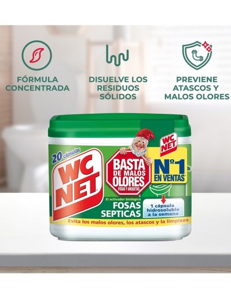 WC NET FOSAS SEPTICAS 20 BOLSITAS 360 GRS