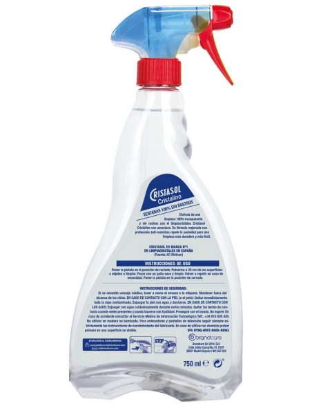 Cristasol Cristalino Limpia Cristales Pistola 750 ml