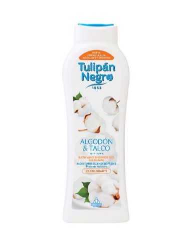 TULIPAN NEGRO GEL DE BAÑO ALGODON & TALCO 650 ML