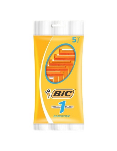 BIC MAQUINILLA DESECHABLE DE AFEITAR 5 UDS 1 HOJA SENSIBLE