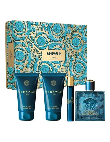 VERSACE EROS HOMBRE EDP VAP 100 ML + A/SHAVE 75 ML+ GEL 75 ML + VAP 10 ML