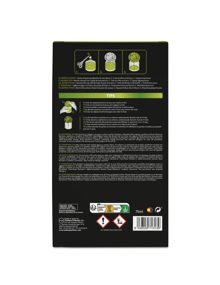 Instrucciones de uso ambientador Ambar Flor 75ml.