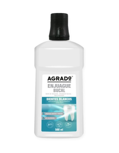 AGRADO ENJUAGUE BUCAL DIENTES BLANCOS 500 ML