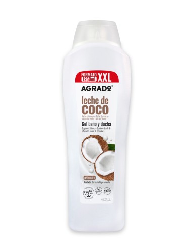 AGRADO GEL DE BAÑO Y DUCHA 1250ML LECHE DE COCO