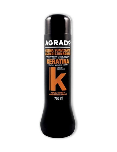 AGRADO ACONDICIONADOR CREMA SUAVIZANTE KERATINA 750 ML