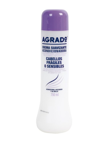 AGRADO ACONDICIONADOR CREMA SUAVIZANTE CABELLOS SENSIBLES 750 ML