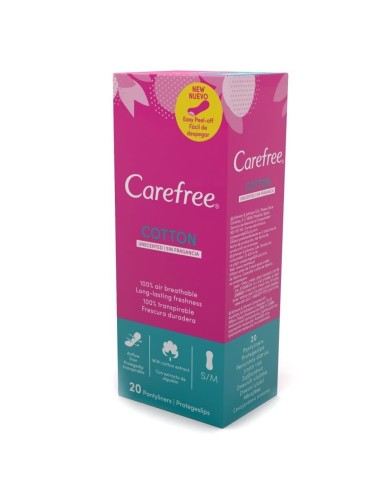 CAREFREE SALVA SLIP 20 UDS. NORMAL COTTON SIN PERFUME