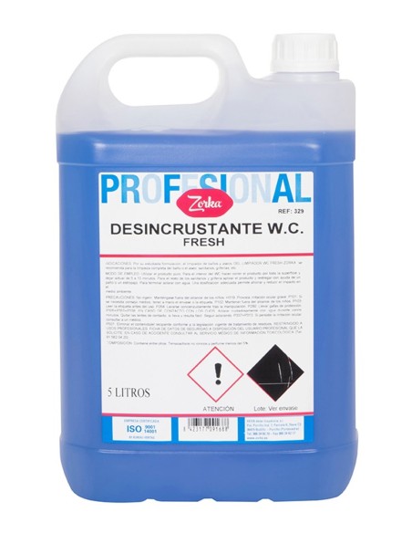 ZORKA Desincrustante Limpiador WC Fresh 5L Profesional  Limpieza y Frescura para Baños