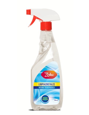 Botella de limpiacristales Zorka Maxima Transparencia con pulverizador 750 ml