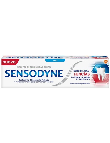 Pasta de dientes Sensodyne sensibilidad y encías.