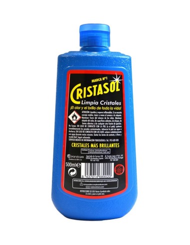 Cristasol Limpia Cristales 500 ml Azul Tradicional - Limpieza de Vidrios | Drolim.com