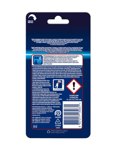 Colgador Ambientador Finish, neutraliza olores y refresca el lavavajillas.