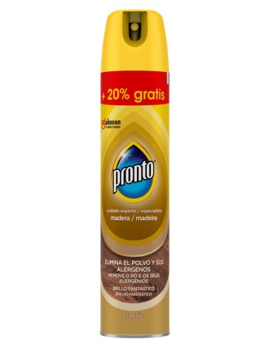 PRONTO LIMPIA MUEBLES SPRAY 300ML + 20% GRATIS