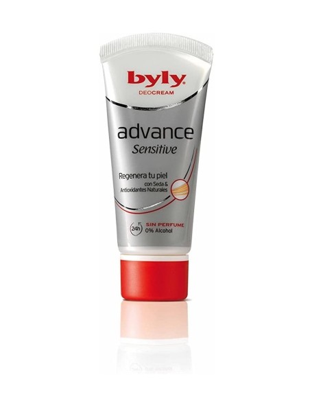 Desodorante crema Byly Advance Sensitive sin perfume 50 ml para piel sensible