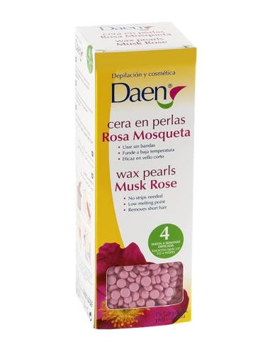 Daen Perlas Cera Caliente Rosa Mosqueta 300 grs - Depilación Profesional