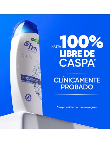 Champú H&S Clásico en formato 230 ml, limpieza y frescor duradero