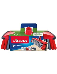 Escoba Vileda 3 Action sin palo con triple acción y borde antichoque