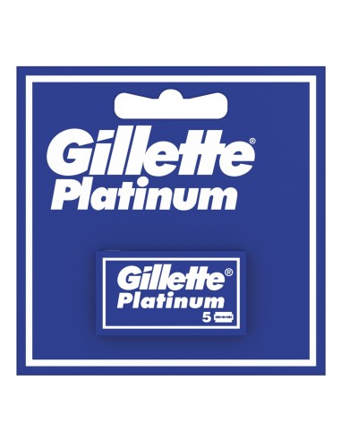 Recambio de Hojas de Afeitar Platinum Gillette (5 Uds) - Precisión y Durabilidad | Drolim.com