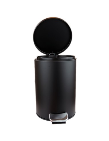 Papelera de acero con pedal 3 litros negra