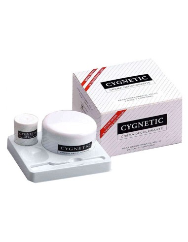 Decolorante facial y corporal Cygnetic de 30 ml con fórmula eficaz y rápida.