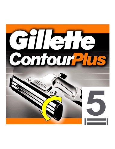 GILLETTE CONTOUR PLUS CARGADOR 5 UDS