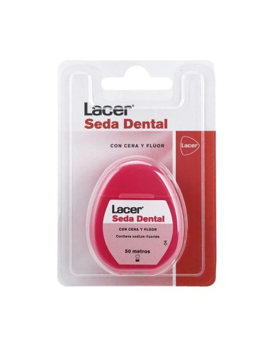 LACER SEDA DENTAL CON CERA 50MTS