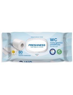 Freshness Papel Higiénico Húmedo 80 Toallitas WC Tapa Click