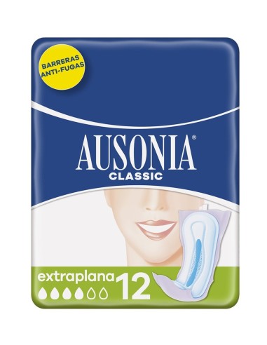 Ausonia Clásica Compresa Extraplana 12 uds