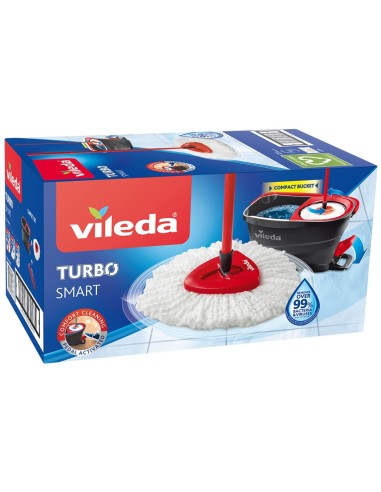 Vileda Cubo con Pedal Turbo Smart - Set de Limpieza Completo