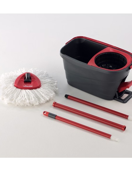 Vileda Turbo Smart: cubo con pedal y fregona completa para suelos.