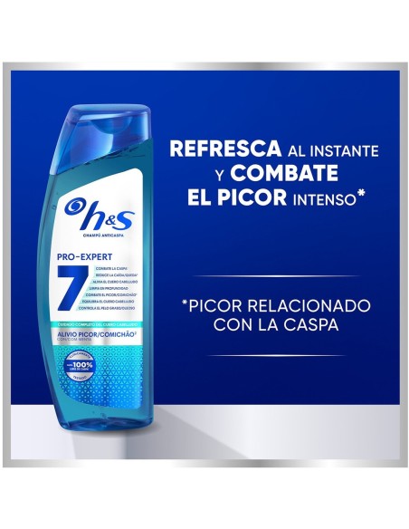 HS Champú 300 ml 7 en 1 Refrescante Alivio del Picor - Calma y Refresca Tu Cuero Cabelludo