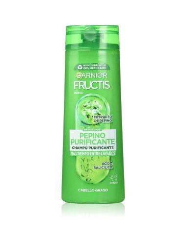 Fructis Champú 360 ml Pepino Purificante para Cabello Graso - Limpieza y Frescura